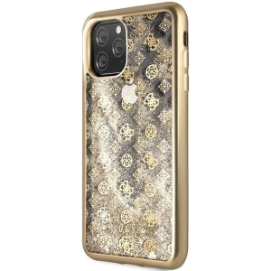 Buy Guess GUHCN65PEOLGGO iPhone 11 Pro Max gold hard case 4G Peony Liquid Glitter - GUE287GLD - {ean13} - Home Screen Store Europe