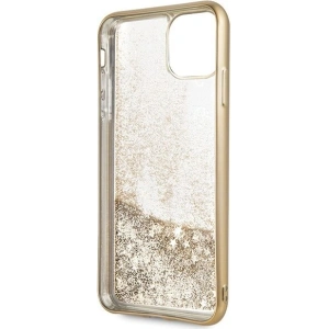 Buy Guess GUHCN65PEOLGGO iPhone 11 Pro Max gold hard case 4G Peony Liquid Glitter - GUE287GLD - {ean13} - Home Screen Store Europe