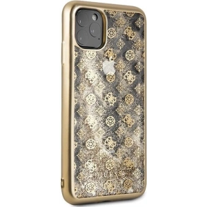 Buy Guess GUHCN65PEOLGGO iPhone 11 Pro Max gold hard case 4G Peony Liquid Glitter - GUE287GLD - {ean13} - Home Screen Store Europe