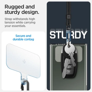 Kup Săculeț Spigen Set de curele universale pentru umăr și încheietură Negru [2 PACHETE] - SPN3435 - {ean13} - Sklep Home Screen