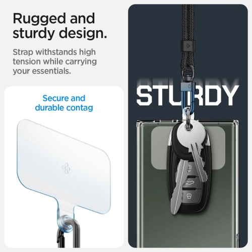 Kup Szíj Spigen Univerzális Heveder Készlet Keresztpánt & Csuklós Fekete [2 CSOMAG] - SPN3435 - {ean13} - Sklep Home Screen