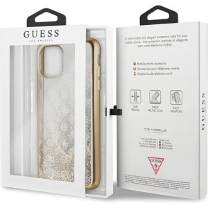 Buy Guess GUHCN65PEOLGGO iPhone 11 Pro Max gold hard case 4G Peony Liquid Glitter - GUE287GLD - {ean13} - Home Screen Store Europe
