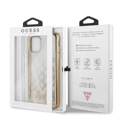 Kup Etui Guess GUHCN65PEOLGGO Apple iPhone 11 Pro Max zlatý/gold hard case 4G Peony Liquid Glitter - GUE287GLD - {ean13} - Sklep Home Screen