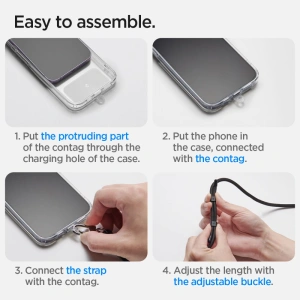 Kup Smycz Spigen Universal Strap Set Crossbody & Wrist Black [2 PACK] - SPN3435 - {ean13} - Sklep Home Screen