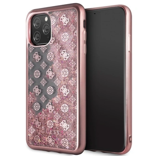 Kup Etui Guess GUHCN65PEOLGPI Apple iPhone 11 Pro Max růžovo-zlatý/rosegold tvrdý kryt 4G Peony Liquid Glitter - GUE288RS - {ean13} - Sklep Home Screen