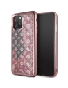 Guess GUHCN65PEOLGPI iPhone 11 Pro Max rose gold hard case 4G Peony Liquid Glitter