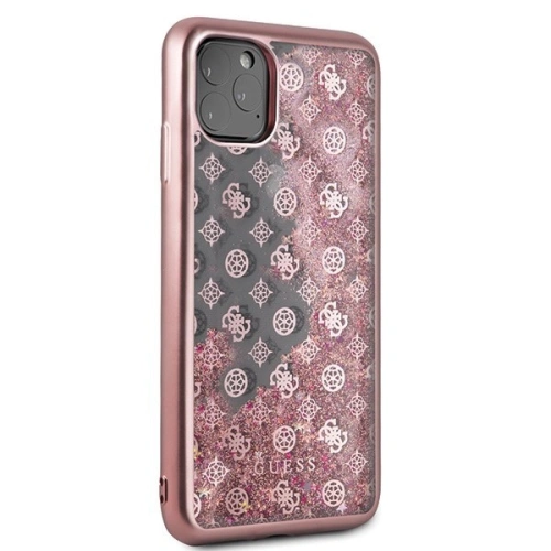 Kup Etui Guess GUHCN65PEOLGPI Apple iPhone 11 Pro Max růžovo-zlatý/rosegold tvrdý kryt 4G Peony Liquid Glitter - GUE288RS - {ean13} - Sklep Home Screen