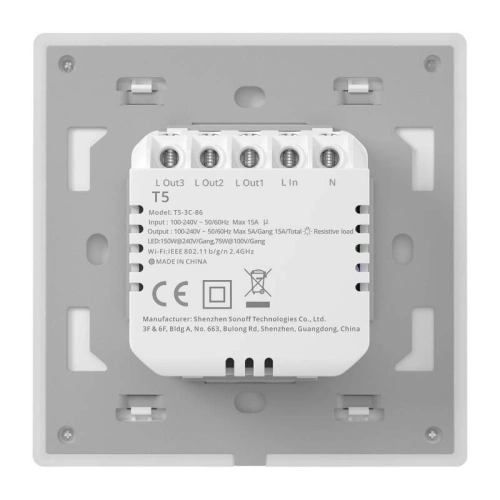 Kup Comutator de perete inteligent tactil Wi-Fi Sonoff TX T5 4C (4-canale) - SNF164 - {ean13} - Sklep Home Screen