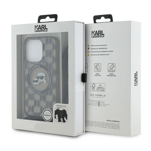Kup Etui Karl Lagerfeld KLHMP15LHCKCKLCK Apple iPhone 15 Pro hardcase IML Crossbody Monogram Karl & Choupette Head MagSafe czarny/black - KLD2097 - {ean13} - Sklep Home Screen
