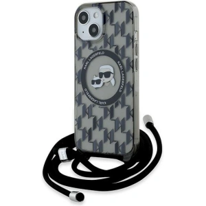 Kup Etui Karl Lagerfeld KLHMP15SHCKCKLCK Apple iPhone 15 / 14 / 13 hardcase IML Crossbody Monogram Karl & Choupette Head MagSafe černý/black - KLD2100 - {ean13} - Sklep Home Screen