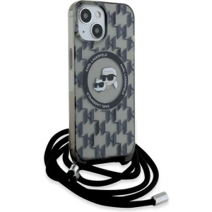 Buy Karl Lagerfeld KLHMP15SHCKCKLCK Apple iPhone 15 / 14 / 13 hardcase IML Crossbody Monogram Karl & Choupette Head MagSafe black - KLD2100 - {ean13} - Home Screen Store Europe