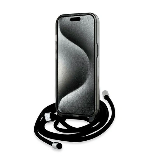 Kup Etui Karl Lagerfeld KLHMP15SHCKCKLCK Apple iPhone 15 / 14 / 13 hardcase IML Crossbody Monogram Karl & Choupette Head MagSafe czarny/black - KLD2100 - {ean13} - Sklep Home Screen