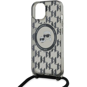 Kup Case Karl Lagerfeld KLHMP15SHCKCKLCK Apple iPhone 15 / 14 / 13 Hardcase IML Crossbody Monogram Karl & Choupette Head MagSafe schwarz/black - KLD2100 - {ean13} - Sklep Home Screen