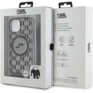 Buy Karl Lagerfeld KLHMP15SHCKCKLCK Apple iPhone 15 / 14 / 13 hardcase IML Crossbody Monogram Karl & Choupette Head MagSafe black - KLD2100 - {ean13} - Home Screen Store Europe