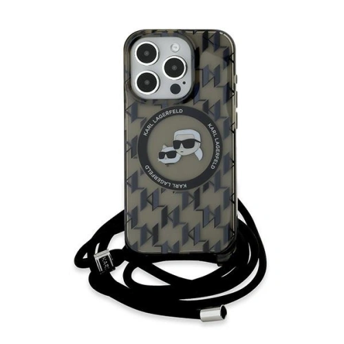 Kup Etui Karl Lagerfeld KLHMP15XHCKCKLCK Apple iPhone 15 Pro Max hardcase IML Crossbody Monogram Karl & Choupette Head MagSafe černý/black - KLD2103 - {ean13} - Sklep Home Screen