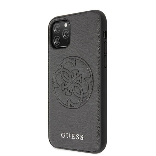 Kup Carcasă Guess GUHCN65RSSASBK Apple iPhone 11 Pro Max negru/neagră hard case Saffiano 4G Circle Logo - GUE290BLK - {ean13} - Sklep Home Screen