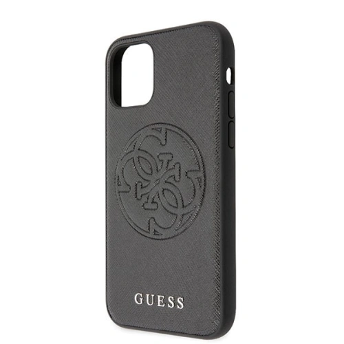 Kup Guess Apple Tasche GUHCN65RSSASBK iPhone 11 Pro Max schwarz/schwarz Hartschale Saffiano 4G Circle Logo - GUE290BLK - {ean13} - Sklep Home Screen