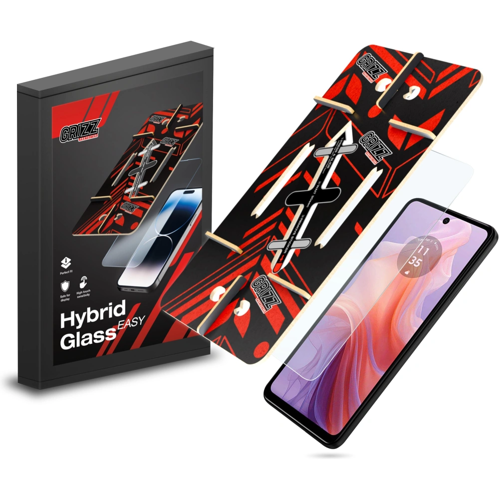 Szkło hybrydowe GrizzGlass HybridGlass Easy do Motorola Moto E14