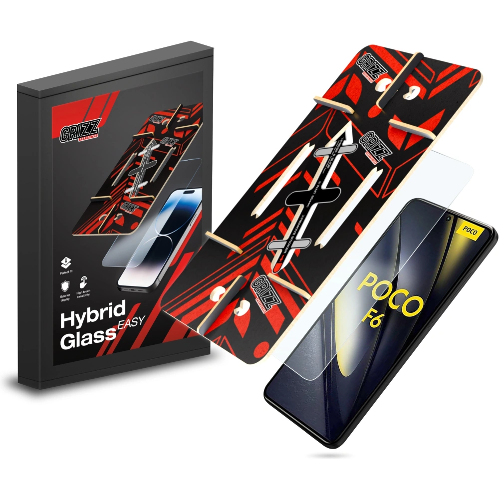 Szkło hybrydowe GrizzGlass HybridGlass Easy do Xiaomi POCO F6
