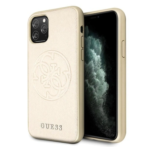 Kup Husă Guess GUHCN65RSSASGO Apple iPhone 11 Pro Max auriu/gold hard case Saffiano 4G Circle Logo - GUE291GLD - {ean13} - Sklep Home Screen
