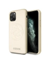 Guess Apple Tasche GUHCN65RSSASGO iPhone 11 Pro Max gold/gold Hartschale Saffiano 4G Circle Logo
