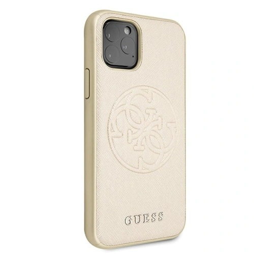 Kup Husă Guess GUHCN65RSSASGO Apple iPhone 11 Pro Max auriu/gold hard case Saffiano 4G Circle Logo - GUE291GLD - {ean13} - Sklep Home Screen