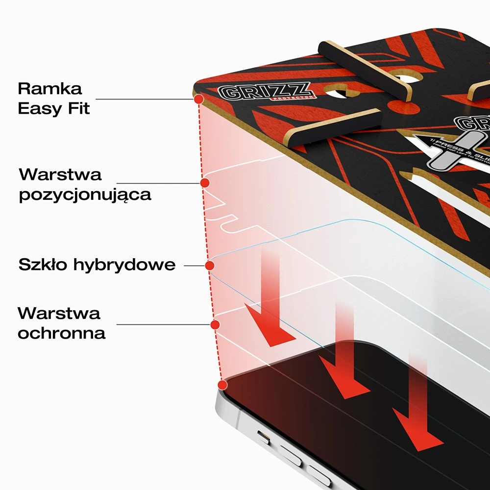 Szkło hybrydowe GrizzGlass HybridGlass Easy do Honor 200 Lite