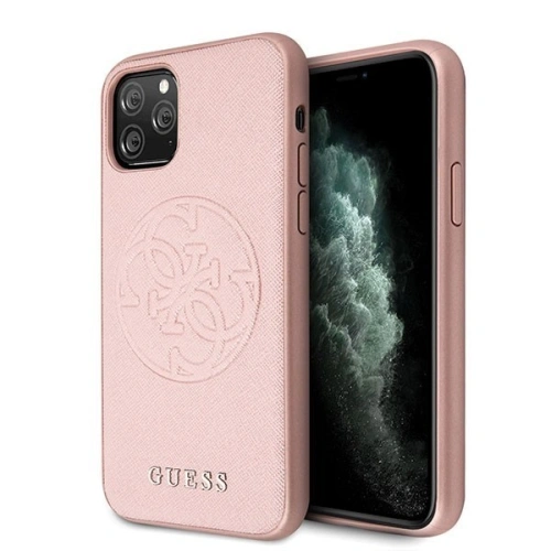Kup Guess Apple Tasche GUHCN65RSSASRG iPhone 11 Pro Max rosa/rosa Hartschalenetui Saffiano 4G Circle Logo - GUE292PNK - {ean13} - Sklep Home Screen