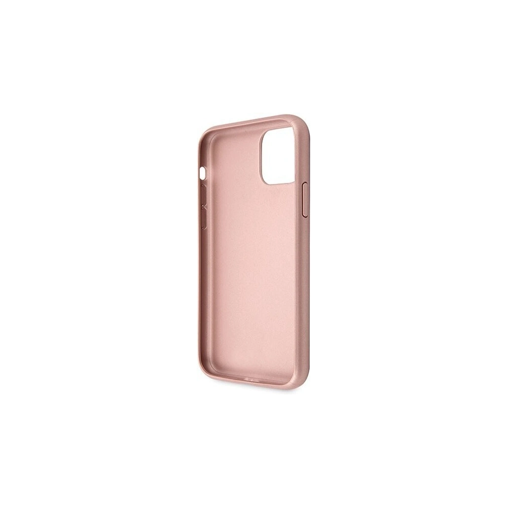 Etui Guess GUHCN65RSSASRG Apple iPhone 11 Pro Max różowy/pink hard case Saffiano 4G Circle Logo