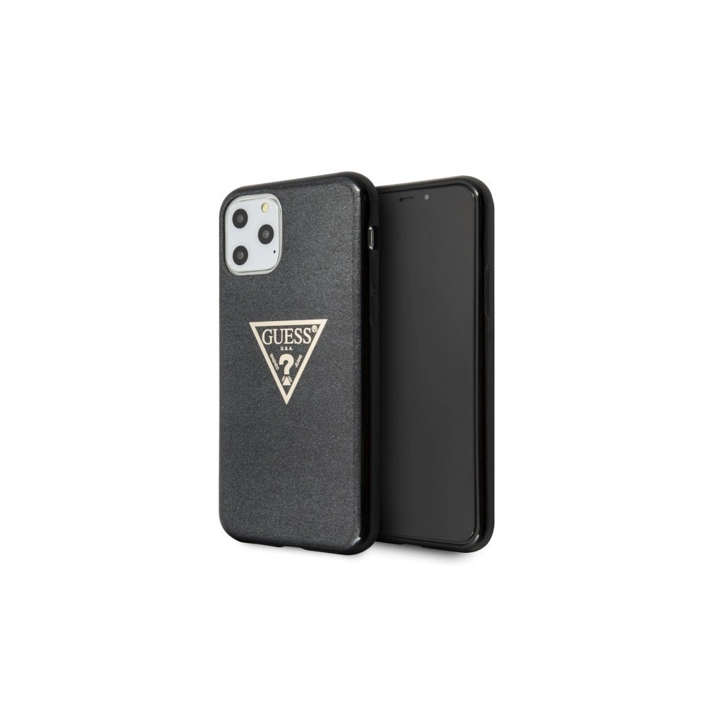 Etui Guess GUHCN65SGTLBK Apple iPhone 11 Pro Max czarny/black hard case Glitter Triangle
