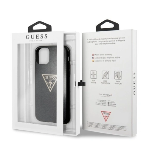 Kup Husă Guess GUHCN65SGTLBK Apple iPhone 11 Pro Max negru/black hard case Glitter Triangle - GUE293BLK - {ean13} - Sklep Home Screen