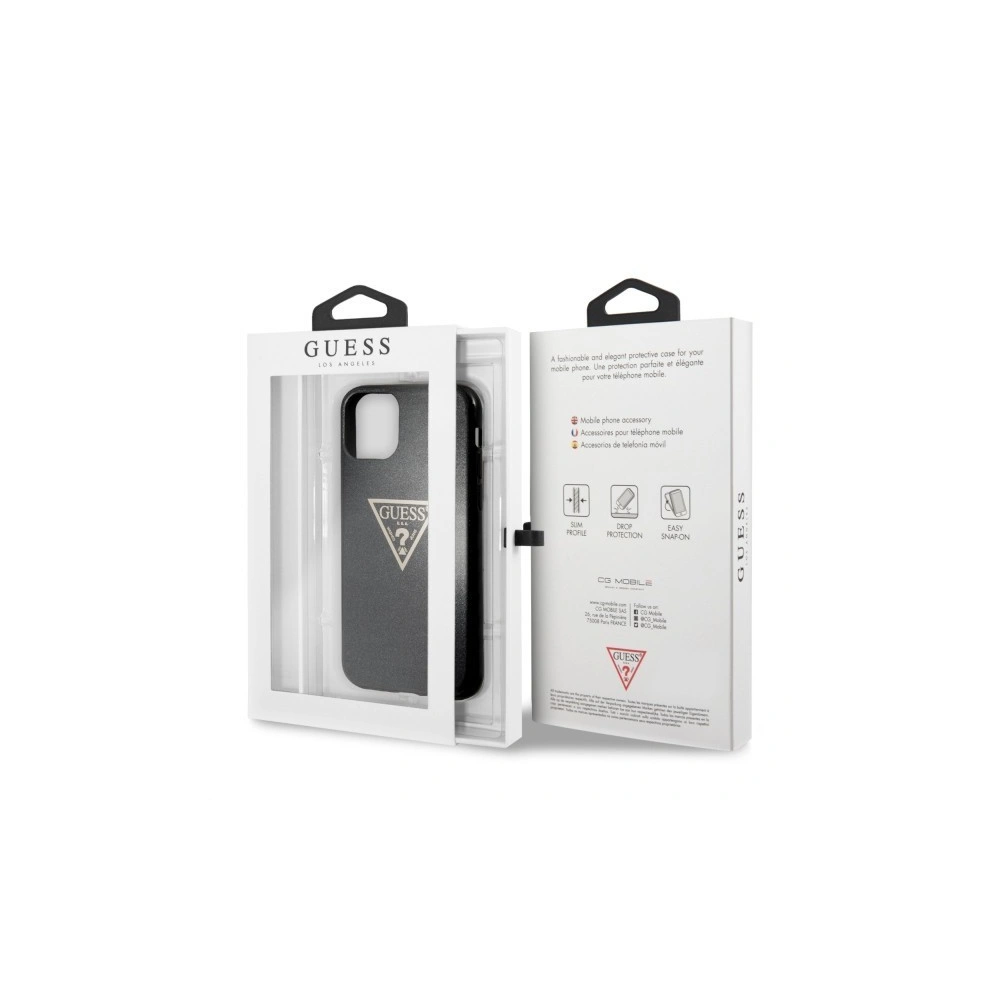 Etui Guess GUHCN65SGTLBK Apple iPhone 11 Pro Max czarny/black hard case Glitter Triangle