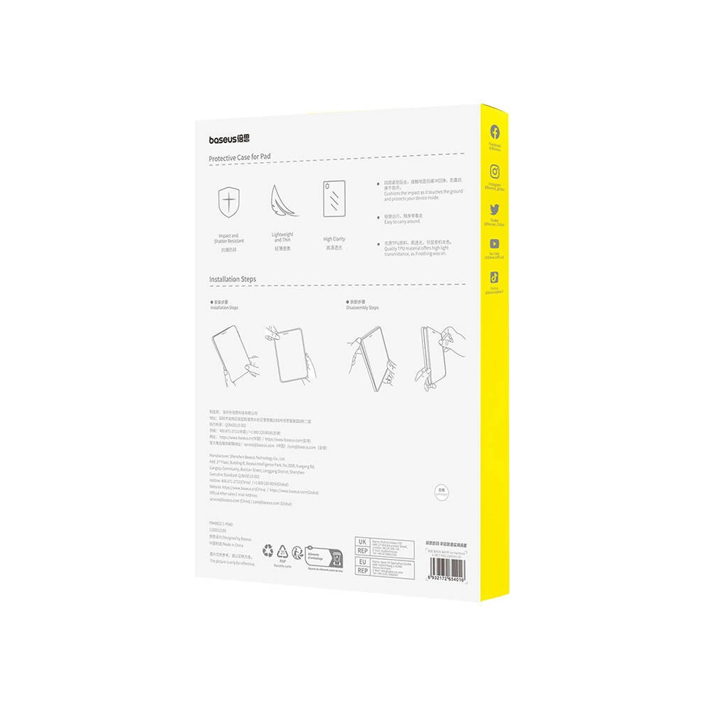 Etui Baseus Simple Apple iPad mini 8.3" 2021 (6. generacji) / iPad mini 8.3" 2024 (7. generacji) przeźroczyste