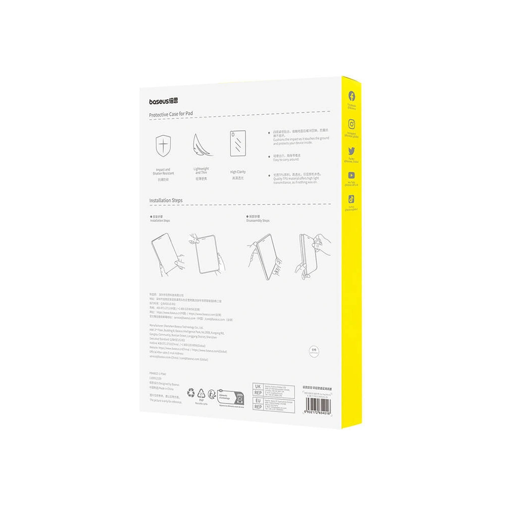 Etui Baseus Simple Apple iPad 9.7 2017/2018 (5. i 6. generacji) przeźroczyste