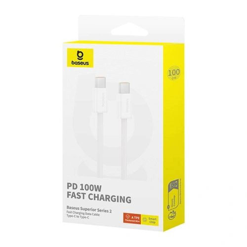 Kup Kabel USB-C / USB-C Baseus Superior 2 100W 1m weiß - BSU4906 - {ean13} - Sklep Home Screen