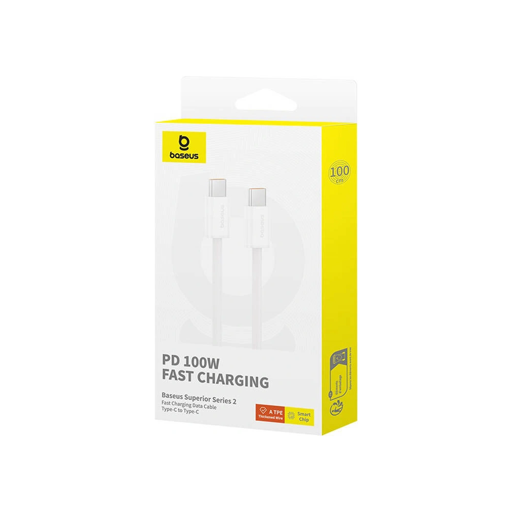Kabel USB-C / USB-C Baseus Superior 2 100W 1m biały