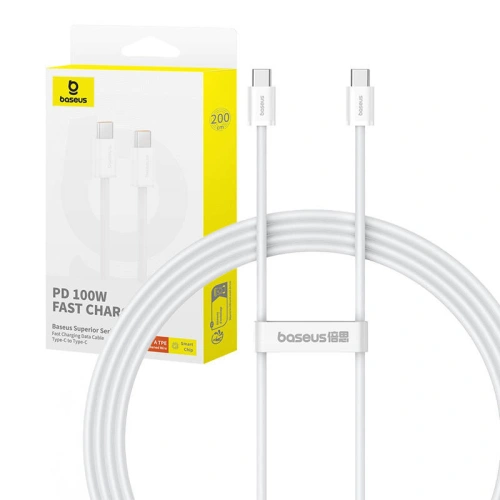 Kup Cablul USB-C / USB-C Baseus Superior 2 100W 2m alb - BSU4907 - {ean13} - Sklep Home Screen