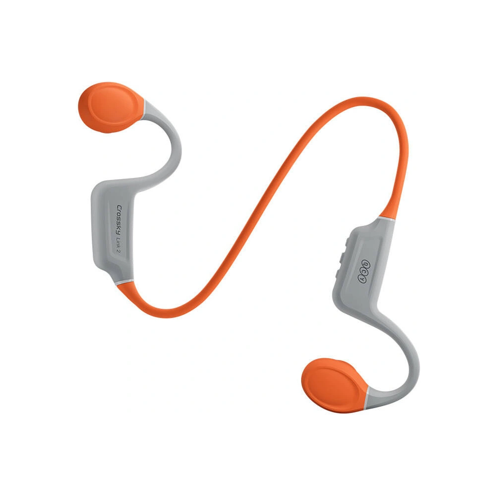 Słuchawki bezprzewodowe open ear QCY T25 IPX5 Bluetooth 5.3 szaro-pomarańczowe