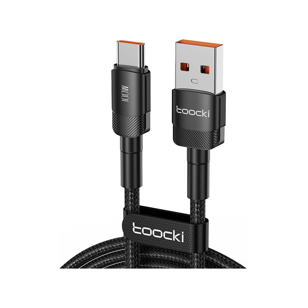 Kabel Toocki TXCT-HY01 USB-A / USB-C 1m FC 100W czarny