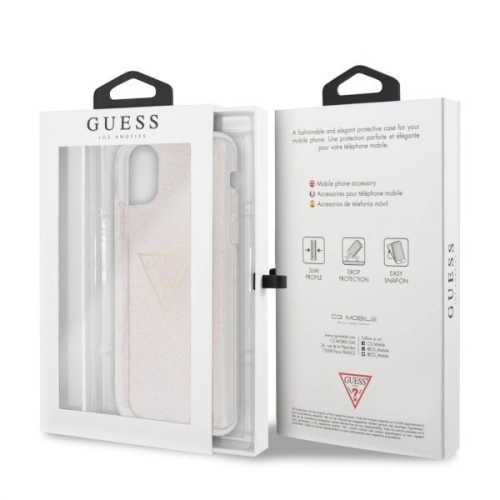 Kup Etui Guess GUHCN65SGTLPI Apple iPhone 11 Pro Max różowy/pink hard case Glitter Triangle - GUE295PNK - {ean13} - Sklep Home Screen