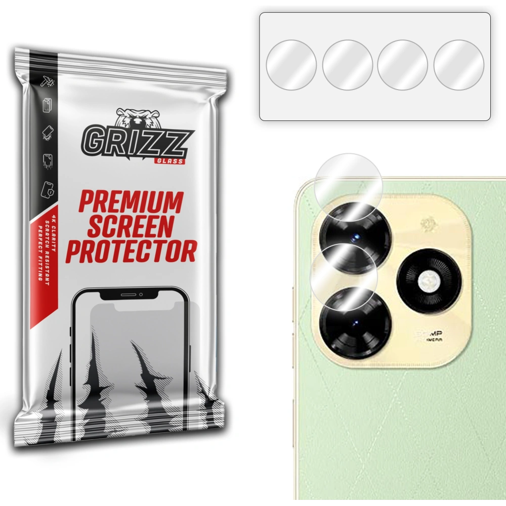 Szkło na aparat GrizzGlass HybridGlass Camera do Tecno Spark 20P
