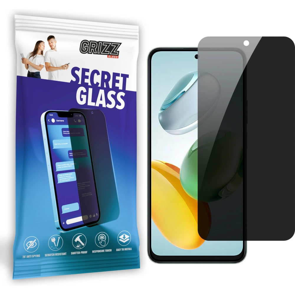 Matowe szkło prywatyzujące GrizzGlass SecretGlass do Honor Play 60 Plus