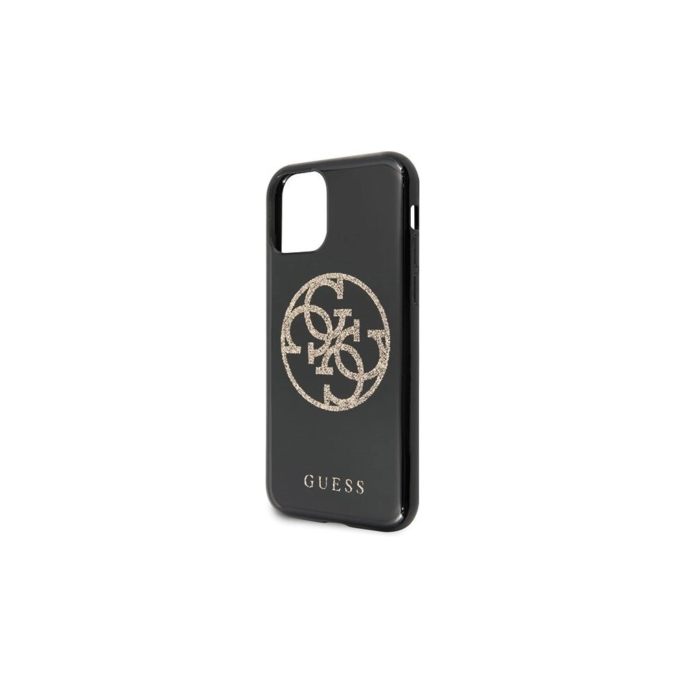Etui Guess GUHCN65TPUBKGLG Apple iPhone 11 Pro Max czarny/black hard case Glitter 4G Circle Logo