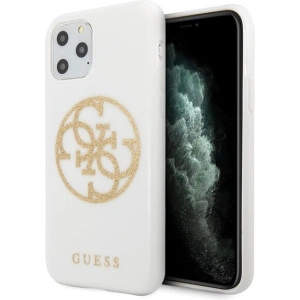 Buy Guess GUHCN65TPUWHGLG iPhone 11 Pro Max white hard case Glitter 4G Circle Logo - GUE298WHT - {ean13} - Home Screen Store Europe