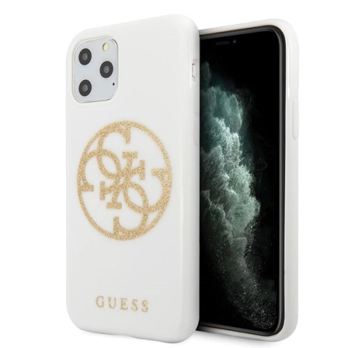 Kup Etui Guess GUHCN65TPUWHGLG Apple iPhone 11 Pro Max bílý/white hard case Glitter 4G Circle Logo - GUE298WHT - {ean13} - Sklep Home Screen