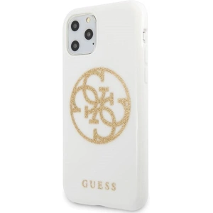 Buy Guess GUHCN65TPUWHGLG iPhone 11 Pro Max white hard case Glitter 4G Circle Logo - GUE298WHT - {ean13} - Home Screen Store Europe