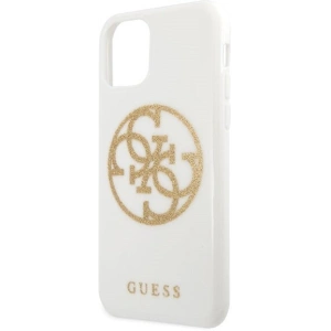 Buy Guess GUHCN65TPUWHGLG iPhone 11 Pro Max white hard case Glitter 4G Circle Logo - GUE298WHT - {ean13} - Home Screen Store Europe