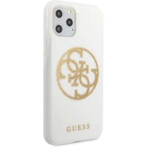 Buy Guess GUHCN65TPUWHGLG iPhone 11 Pro Max white hard case Glitter 4G Circle Logo - GUE298WHT - {ean13} - Home Screen Store Europe