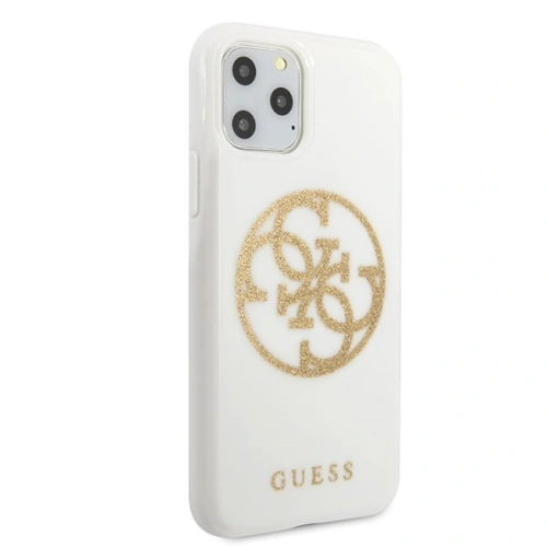 Kup Etui Guess GUHCN65TPUWHGLG Apple iPhone 11 Pro Max bílý/white hard case Glitter 4G Circle Logo - GUE298WHT - {ean13} - Sklep Home Screen