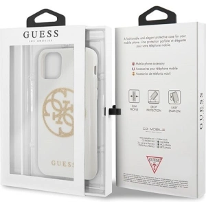 Buy Guess GUHCN65TPUWHGLG iPhone 11 Pro Max white hard case Glitter 4G Circle Logo - GUE298WHT - {ean13} - Home Screen Store Europe